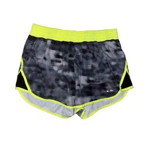 Champion DuoDry Gray, Black & Neon Yellow Athletic Shorts